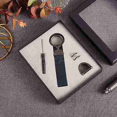 Genuine Leather Car Key Keychain JX273D-1