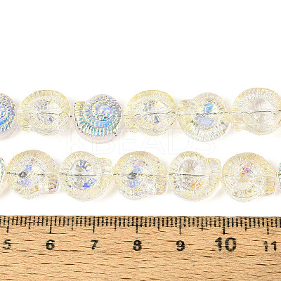 Electroplate Transparent Glass Beads Strands EGLA-S190-05B-1