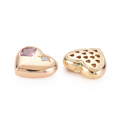 Brass Micro Pave Cubic Zirconia Pendants KK-N232-270B-1