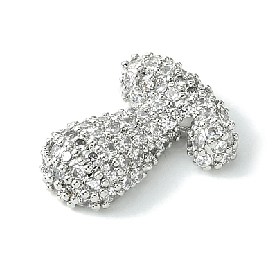 Rack Plating Brass Clear Cubic Zirconia Pendants KK-S378-01P-T-1