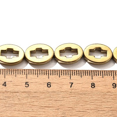 Electroplated Synthetic Non-magnetic Hematite Beads Strands G-L613-Z01-03F-1