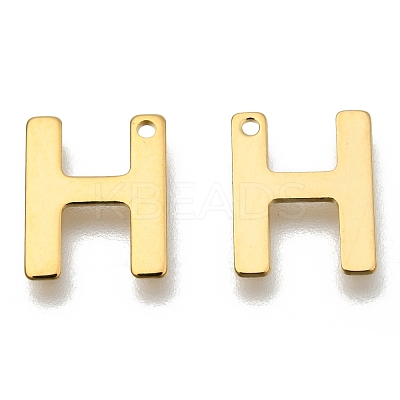 304 Stainless Steel Letter Charms STAS-P141-1