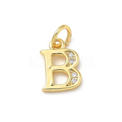 Brass Micro Pave Cubic Zirconia Charms KK-I382-03G-B-1