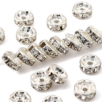 Brass Rhinestone Spacer Beads X-RB-A014-Z5mm-01S-1