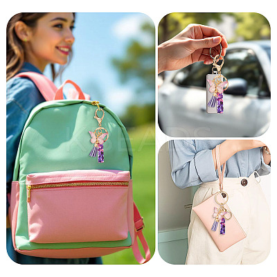 Resin Butterfly Pendant Keychains KEYC-TAC0034-03I-1
