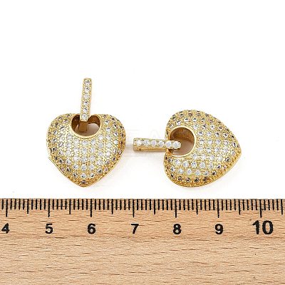 Brass Micro Pave Cubic Zirconia Pendants KK-S526-32G-1