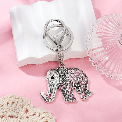 Alloy Rhinestone Keychain KEYC-YW00178-04-1