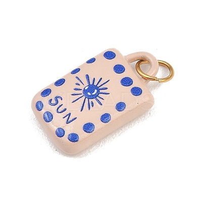 Printed 304 Stainless Steel Pendants X-STAS-B125-03B-G-1