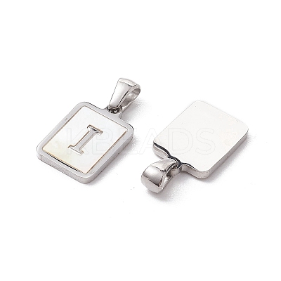 304 Stainless Steel Pave Shell Pendants STAS-G327-01P-I-1