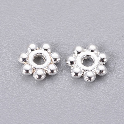 Tibetan Style Alloy Daisy Spacer Beads LS-K08SK022-01S-NR-1