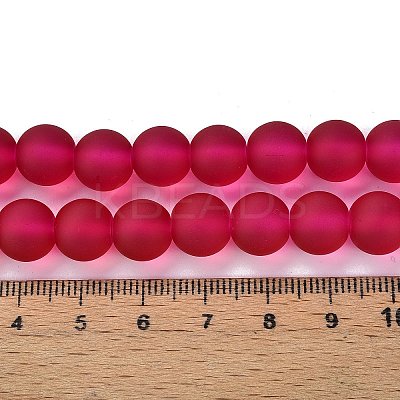 Baking Paint Transparent Glass Bead Strands GLAA-S031-10mm-39-1