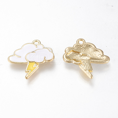 Alloy Enamel Pendants ENAM-M043-01G-02-RS-1