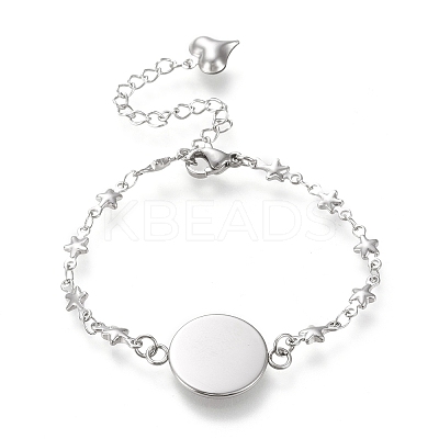 Tarnish Resistant 304 Stainless Steel Bracelet Making STAS-L248-008P-B-1