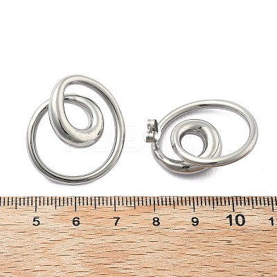304 Stainless Steel Stud Earrings EJEW-D319-02P-1