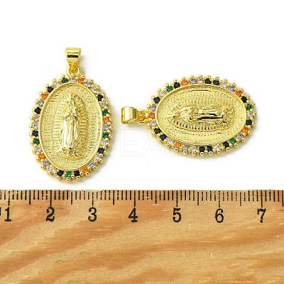 Brass Micro Pave Colorful Cubic Zirconia Pendants KK-H472-51B-G-1