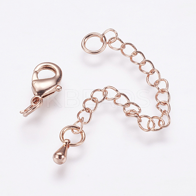 Long-Lasting Plated Brass Chain Extender KK-F711-09RG-1