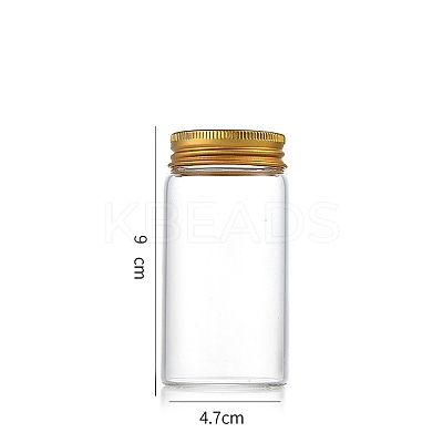 Column Glass Screw Top Bead Storage Tubes CON-WH0086-094E-02-1