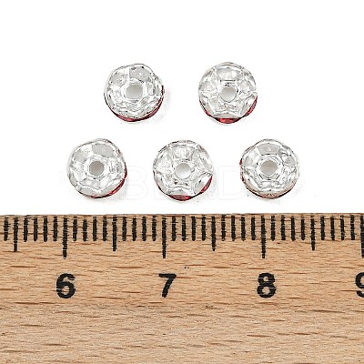 Brass Rhinestone Spacer Beads RB-A014-L6mm-21S-1