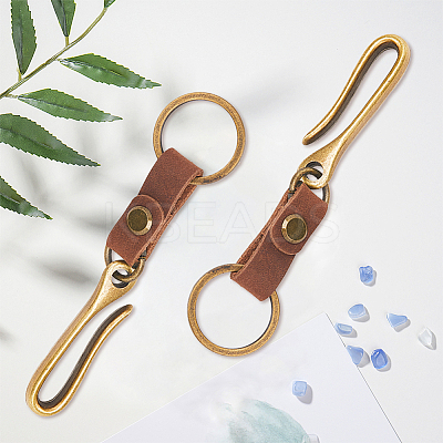 4Pcs Alloy U Shape Belt Hook Keychains KEYC-SC0002-19A-1