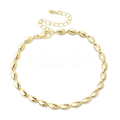 Brass Link Chain Bracelets for Women BJEW-K298-09G-1