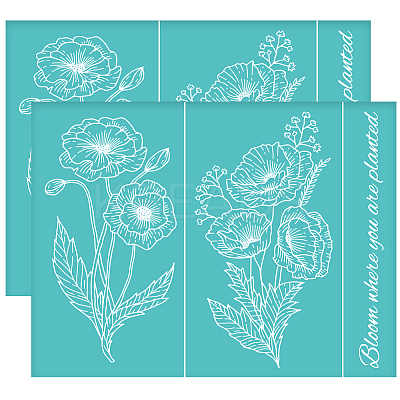 Self-Adhesive Silk Screen Printing Stencil DIY-WH0338-100-1