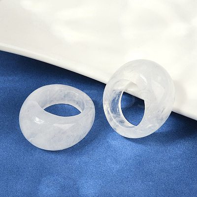 Natural Quartz Crystal Finger Rings for Unisex RJEW-C128-01D-1