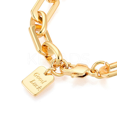 Brass Chain Bracelets BJEW-N032-04G-1