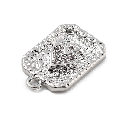 Brass Micro Pave Cubic Zirconia Pendants KK-D283-30P-03-1