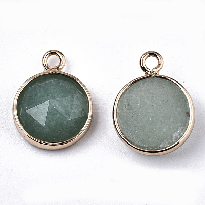 Natural Green Aventurine Charms G-N326-49E-1