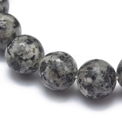 Natural Sesame Jasper/Kiwi Jasper Bead Stretch Bracelets X-BJEW-K212-B-033-1