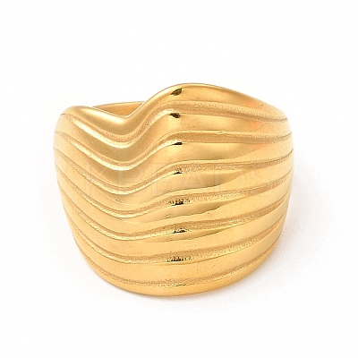 Ion Plating(IP) 304 Stainless Steel Finger Rings for Women Men RJEW-C049-29A-G-1