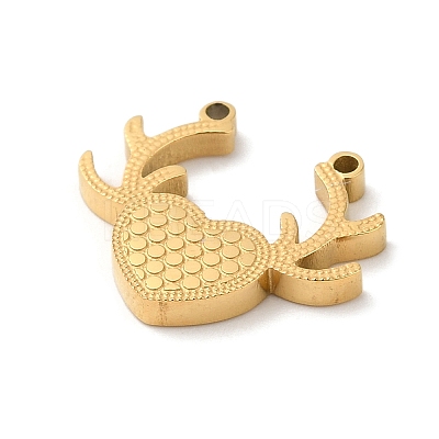 Ion Plating(IP) 304 Stainless Steel Deer Charms STAS-D027-03G-1