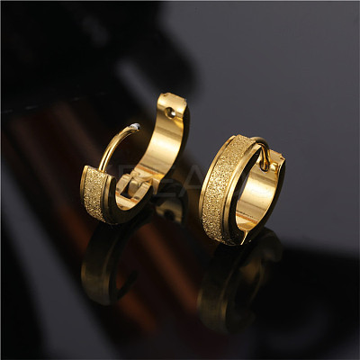 Fashionable 201 Stainless Steel Hoop Earrings FS-WGC0DED-03-1
