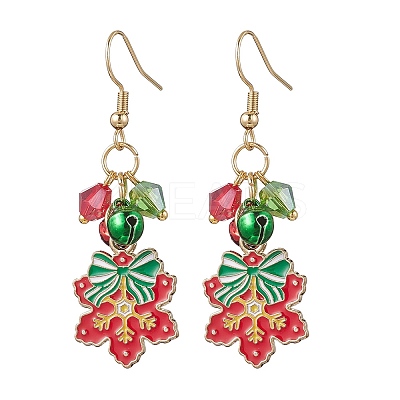 304 Stainless Steel Glass Dangle Earrings EJEW-JE06526-1
