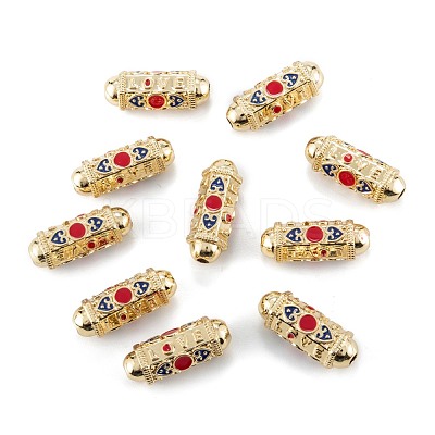 Real 18K Gold Plated Brass Tube Beads KK-A155-23G-1