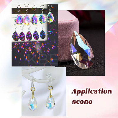 DIY Teardrop Crystal Chandelier Parts Making Findings DIY-SP0001-30-1