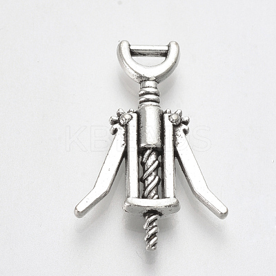 Tibetan Style Alloy Pendants TIBE-T010-26AS-RS-1