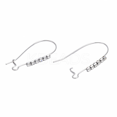304 Stainless Steel Hoop Earrings Findings Kidney Ear Wires STAS-N092-138A-01-1
