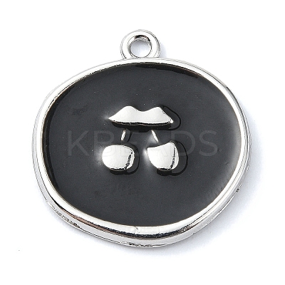 Rack Plating Alloy Enamel Pendants ENAM-Z016-06P-02-1