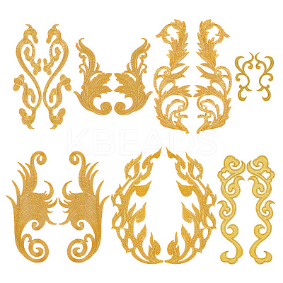 14Pcs 7 Style Auspicious Cloud Computerized Embroidery Cloth Iron on/Sew on Patches DIY-GA0006-30-1