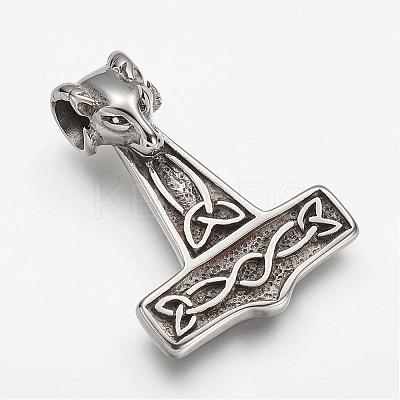 304 Stainless Steel Pendants STAS-F063-43-1