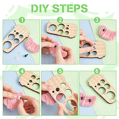 Wooden Safety Eyes Auxiliary Tool AJEW-WH0270-376-1
