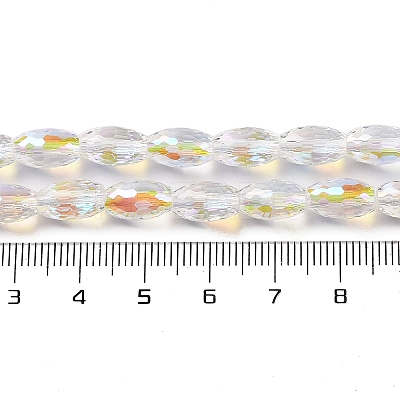 AB Color Plated Transparent Electroplate Beads Strands EGLA-H104-05D-1