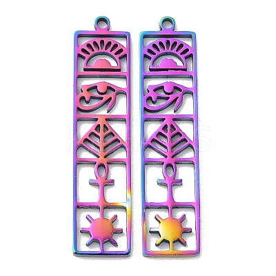 Ion Plating(IP) 304 Stainless Steel Pendants STAS-L020-004RC-1