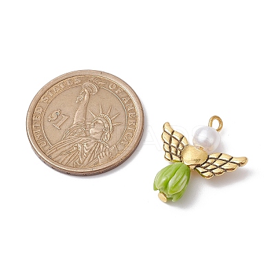 Resin Imitation Pearl Pendants PALLOY-JF02565-07-1