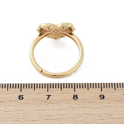 Adjustable Brass Micro Pave Cubic Zirconia Rings RJEW-S400-03G-1