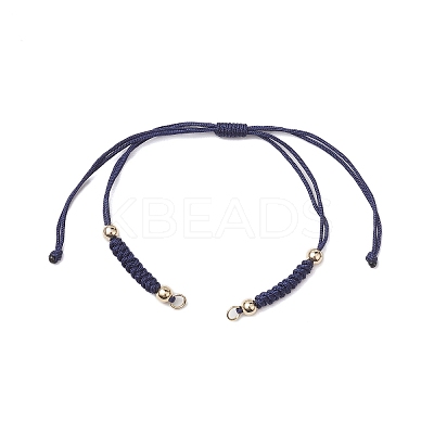 5 Colors Braided Nylon Cord Sets for DIY Bracelet Making AJEW-JB01239-1
