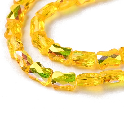 Transparent Electroplate Glass Beads Strands GLAA-Q099-J01-05-1