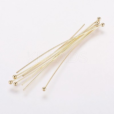 Rack Plating Brass Ball Head pins S-KK-E680-03-0.5x50-G-1