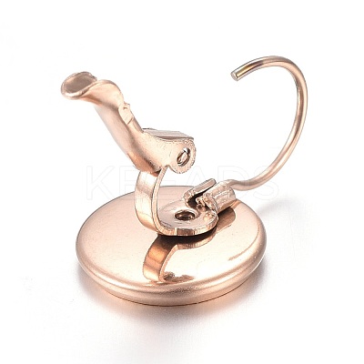 Ion Plating(IP) Stainless Steel Leverback Earring Settings STAS-L211-08B-RG-1